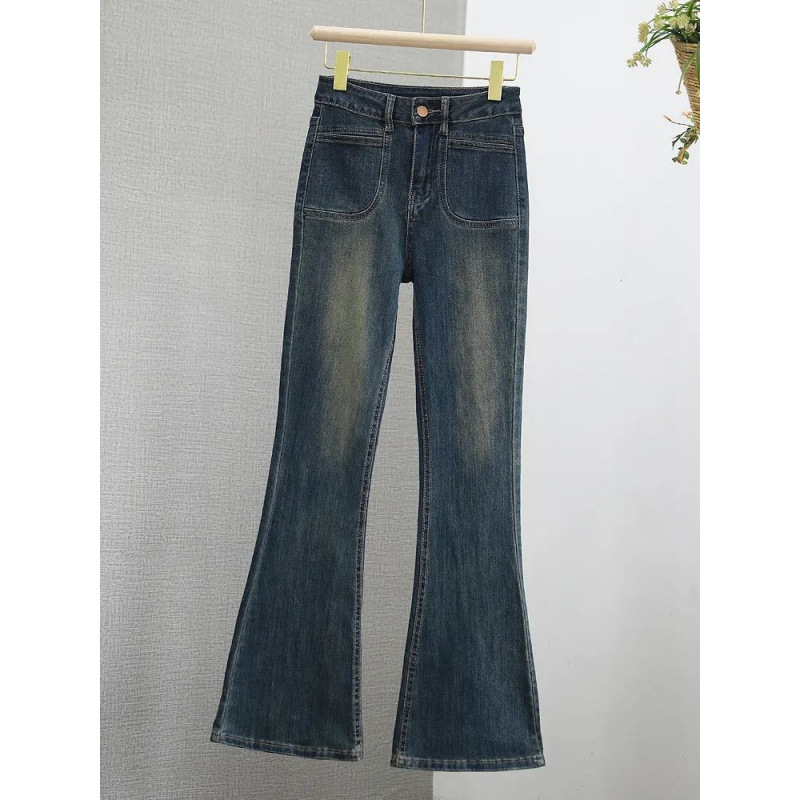 Spring and Autumn New Arrival Skinny Jeans for Female Students Small Stretch High Waist Loose Tall Slimming Cropped Flared Pants