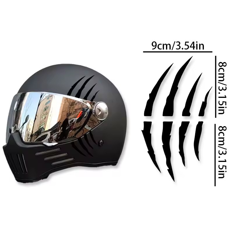 Monster Ghost Claw Scratch Sticker Personalisierte Kreative DIY Offroad Motorrad Helm Dekoration_voghion.com