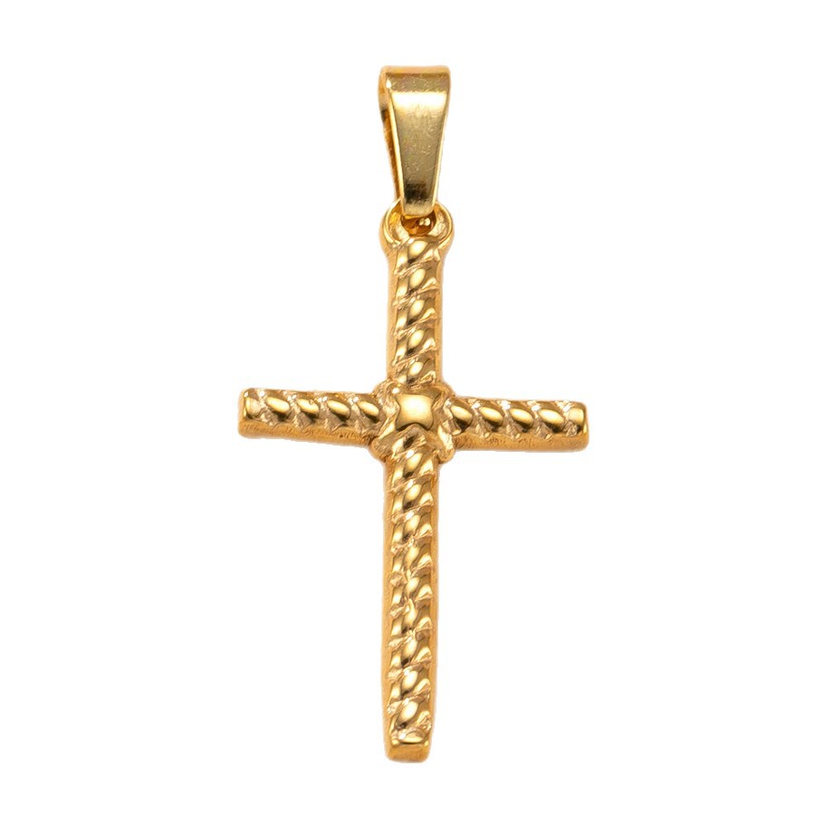 Colgante único estilo explosivo transfronterizo cruz de acero inoxidable accesorios de collar moda titanio acero no se desvanece accesorios de joyería de bricolaje