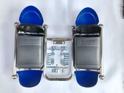 Motorcycle bumper | Front - white-iron-blue-windshield-with-cover