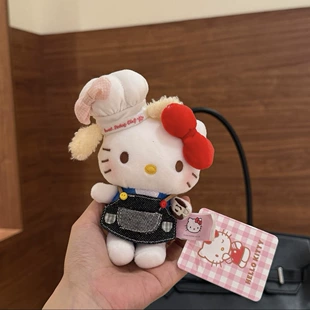 Hello Kitty, sanrio, оригинальная плюшевая подвеска, кукла, брелок, украшение сумки