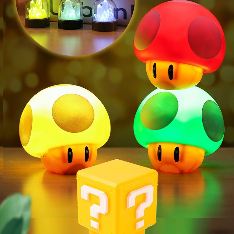 Popular internet sensation Super Mario lamp, Mario question mark night light for bedroom, bedside rechargeable ambient light
