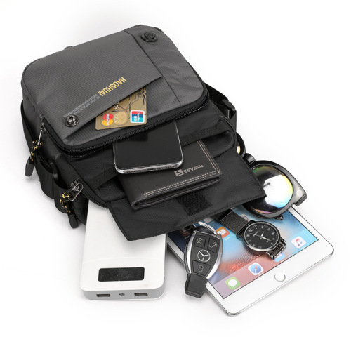 New men's casual shoulder bag, large-capacity cross-body bag, outdoor travel commuter bag, men's bag, fashionable sports shoulder bag