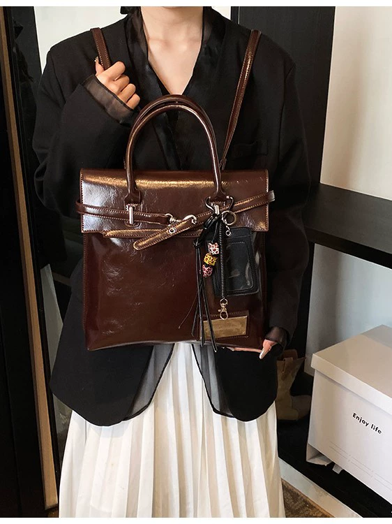 (Cross-border trading), small design backpack, one-shoulder bag, retro capacious shoulder bag