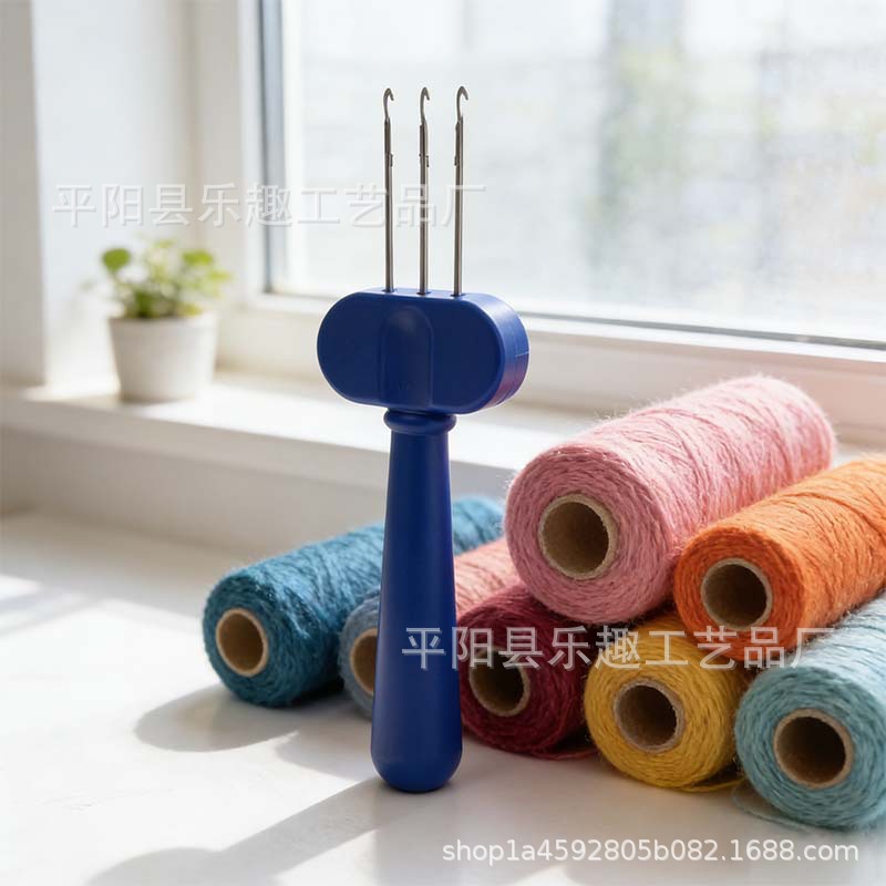 多头DIY毛线钩织器毛线简易编织器 毛线绕绳编花器手动编绳器工具