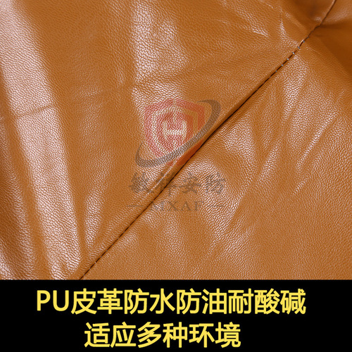 Long-sleeved leather blouse for adults, waterproof, oil-proof, acid and alkali resistant pu reverse dressing, kitchen aquatic work clothes, anti-fouling