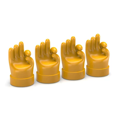Trendy Brand Hand Gesture Tire Valve Caps for Cars, Electric Vehicles, Motorcycles, and Automobiles, Universal Valve Core Covers, Personalized Decoration (valve) - yellow-ok-gesture-4-pack-gesture-valve-cap