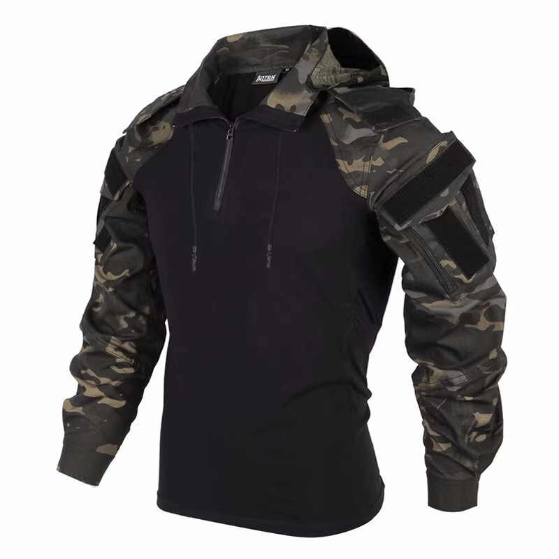 Y黒灰工業強襲SP2版戦術上着作戦服春秋シャツ風蛙服ズボンセットtシャツ衛L|undefined