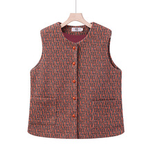 奶奶春装马甲中老年人春秋款背心女妈妈薄款外套70岁80老太太坎肩