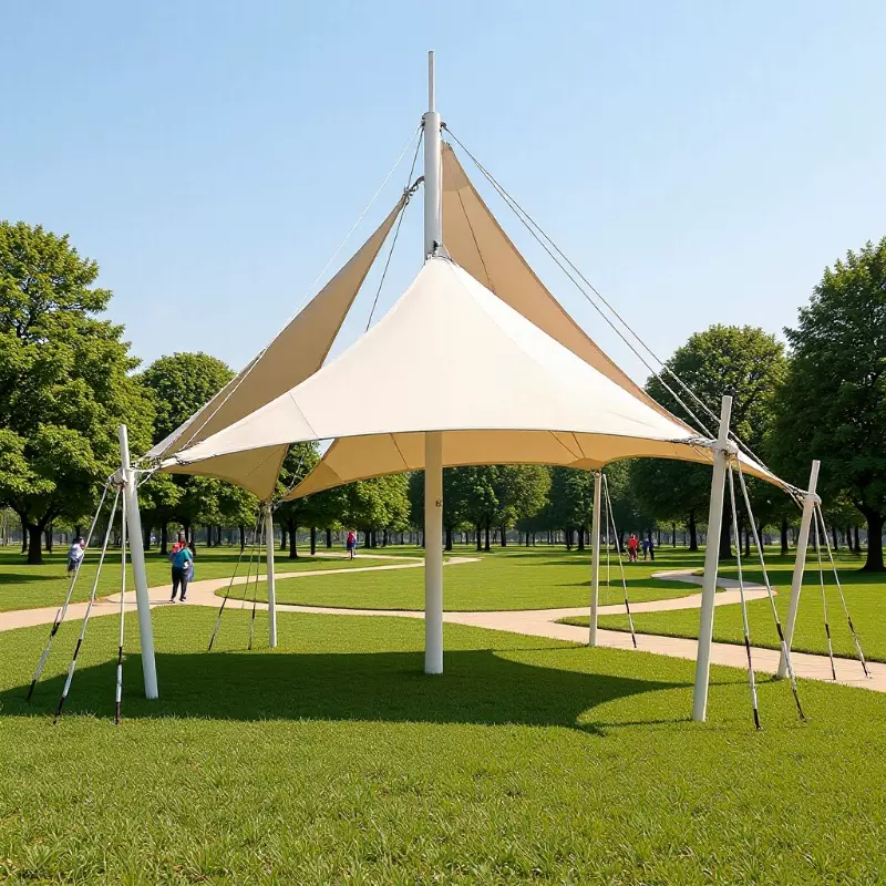 户外景区商业广场体育场馆异型膜结构钢结构张拉膜防晒遮阳雨棚篷