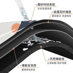 Soft diatom mud bathroom floor mat cartoon cute bathroom mouth absorbent foot mat toilet non-slip mat quick drying