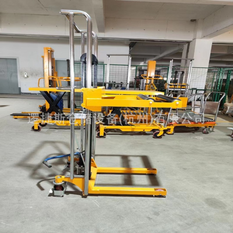 供应轻型卷膜堆高车 半电动轻型上料车模具纸卷升高车站人平台