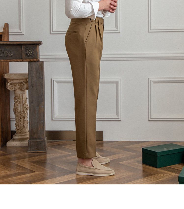 British Men's Anti-wrinkle Suit Pants - Versatile Retro Trousers_voghion.com