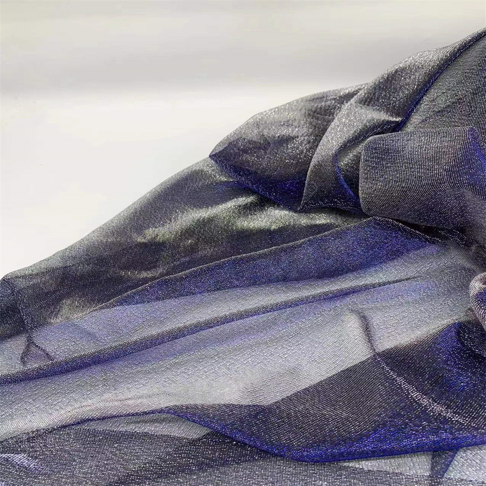 批发工厂直销渐变色提花幻灯丝时装舞台晚礼服面料特殊鞋材复合