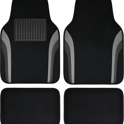 Universal Foot Pad – Cross-border Temu car floor mats, a - style-five-black-and-gray-universal-four-piece-car-set