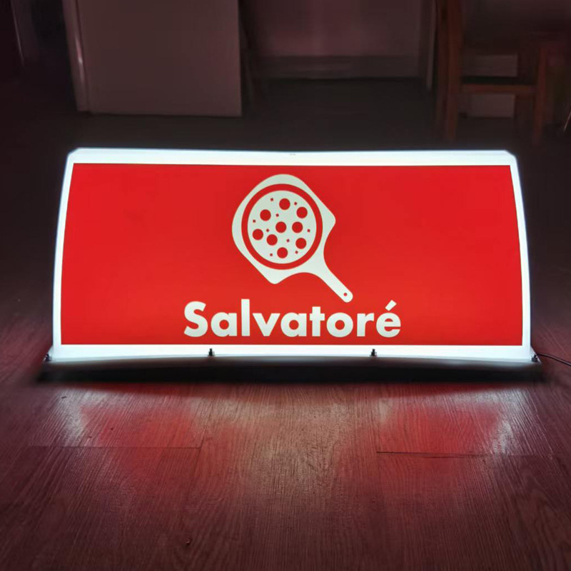 Cross-border hot-selling LED magnetic roof lights for delivery vehicles of foreign pizza shops, available for wholesale