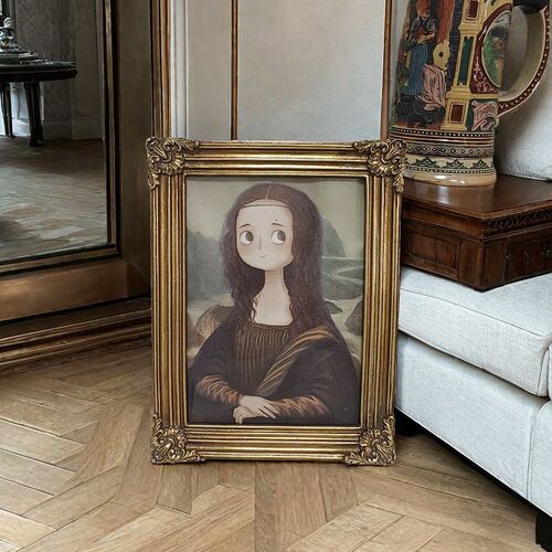 European-style retro picture frame, Mona Lisa oil painting frame, American decorative wall art, 4-inch, 6-inch, 7-inch decorative pieces