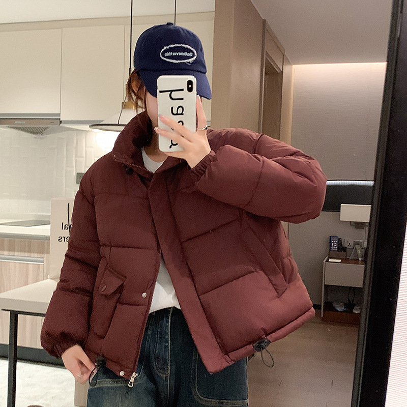 2024 invierno nueva ropa de algodón transfronteriza para mujeres Europa y América ropa de moda corta de algodón para mujeres gruesa de cuello pequeño pan ropa de moda image 4