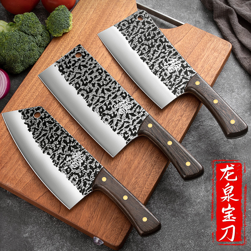 Cuchillo de cocina de Longquan, cuchillo de cocina de corte de corte de cocina de corte de corte de corte de hueso ultra rápido, cuchillo de corte de hueso afilado, acero inoxidable, otros pales