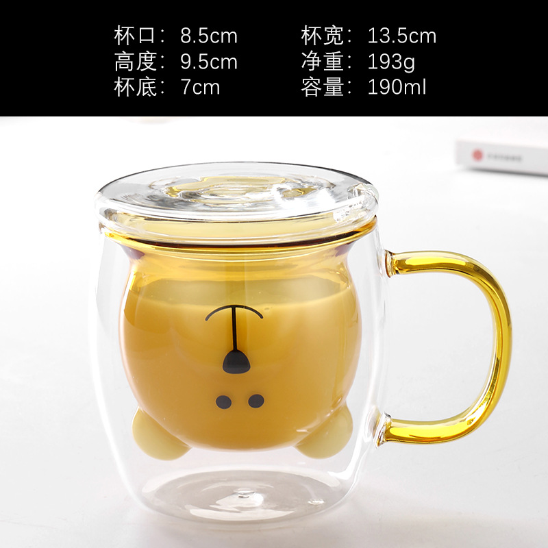 Oso amarillo claro con mango ligero con tapa