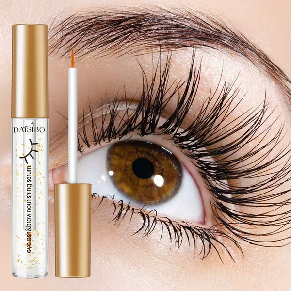Cross-border Explosions Gold Foil Eyelash Essence Black Thick Natural Long Eyebrows Eyelash Gold Foil Transparent Liquid