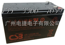 CSB蓄电池 HR1234W F2 12V9AH用UPS 医疗 应急电源 电梯 消防EPS