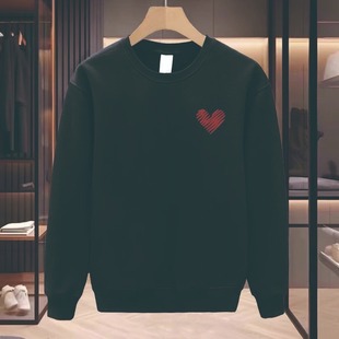 Fashionable Brand High Street Printed Long-Sleeved Sweatshirt for Men 2024 Spring New Heavyweight Round Neck Casual Top Jacket Ins