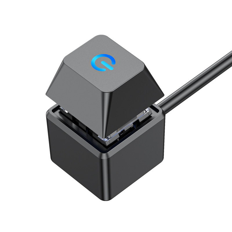 晶華デスクトップコンピュータデスクトップ移動スイッチボタン処理延長線ネットカフェコンピュータ起動小型ボタン|undefined
