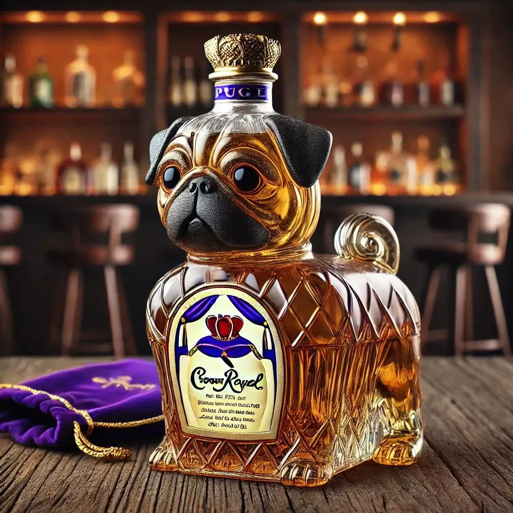 Граница Funny French Bulldog Whiskey Bottle Funny French Bulldog Whiskey Bottle