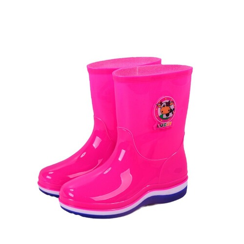 Children's rain boots for boys and girls, low-tube anti-slip plus velvet warm cartoon water shoes for children and students, baby rain boots and rubber shoes