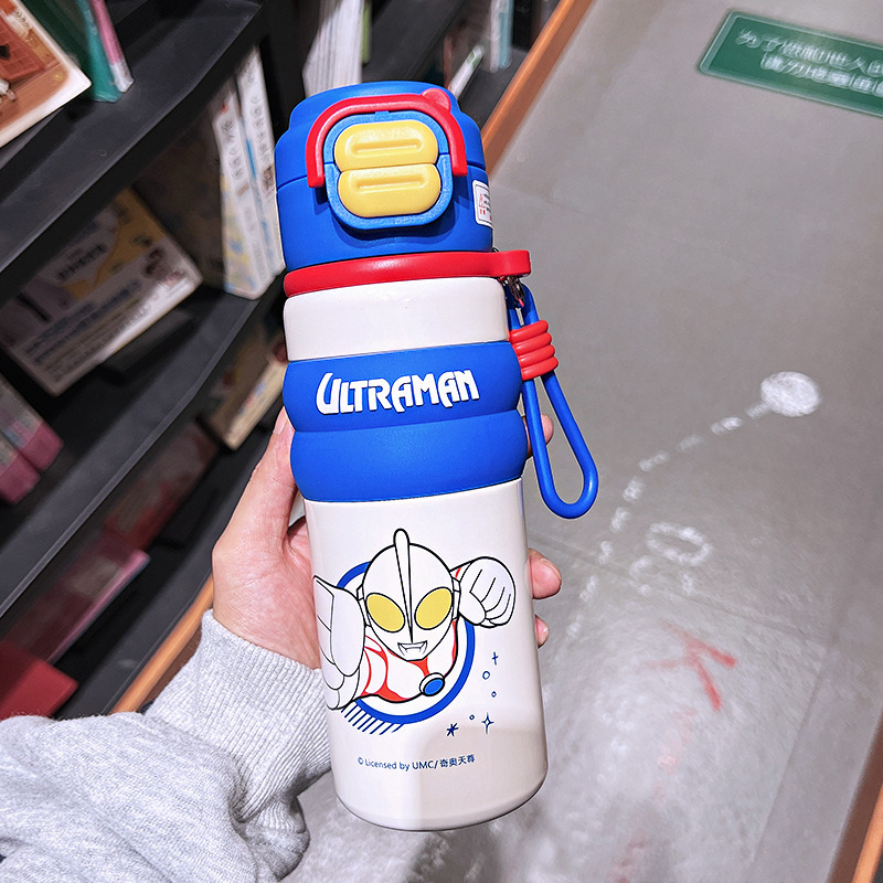 ストロベリーベア子供用魔法瓶カップ女の子用 316 ステンレス鋼ストローカップ小学生落下防止ダブルドリンクカップ|undefined
