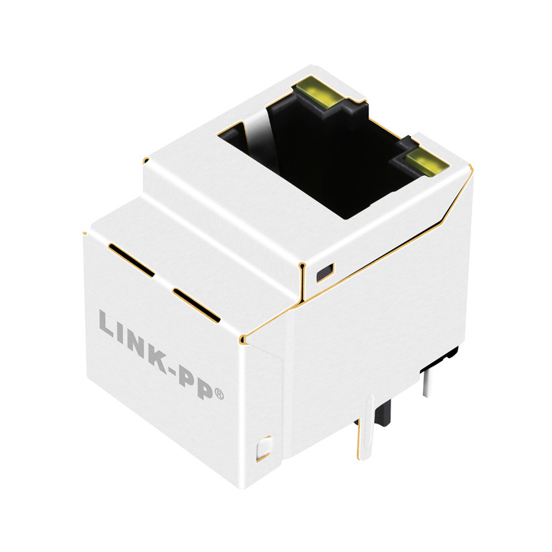 XRJK-U-04-8-8-V-9T4 厂家直销千兆RJ45连接器带灯网口插座