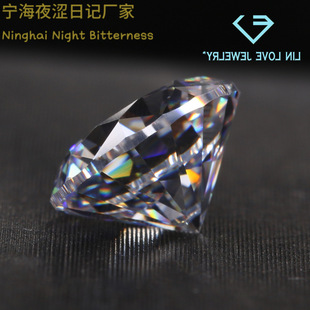 Wholesale Wholesale 5A Round Eight Star Eight Arrows White Zircon Bare Stone High Carbon Diamond Round Pointed Bottom Cubic Zirconia