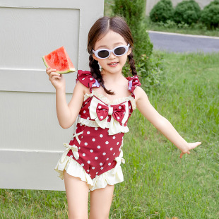 Wholesale New Girls' One-Piece Swimsuits Summer Clothes Children's Fashionable Bow Swimsuits Girls Princess Little Princess