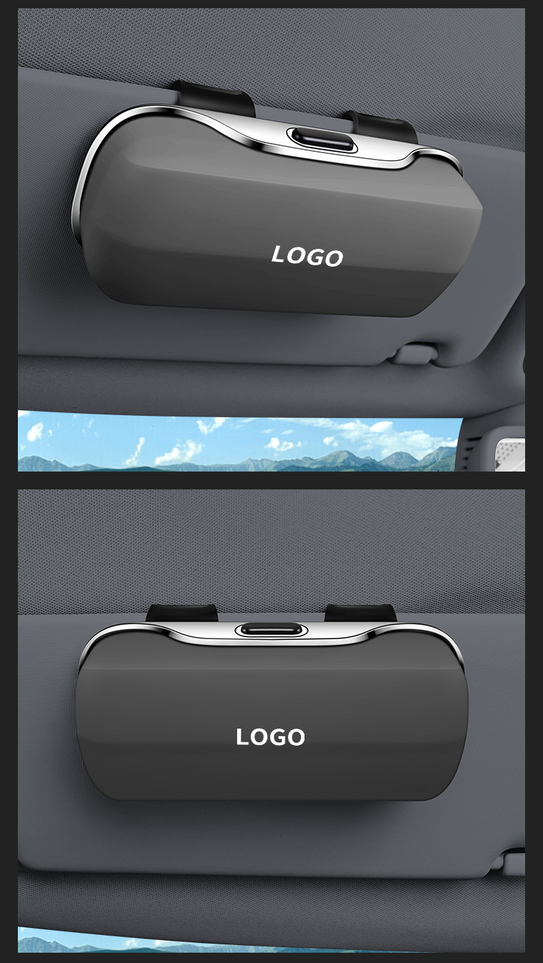 Cross-Border Car Glasses Case Multi-Functional Storage Sunglasses Case 2025 Car Sun Visor Car Glasses Clip Bill Box