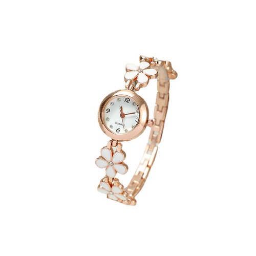 Factory direct sales, women's gift set, fashionable flower base oil chain British watch, versatile daisy 5-piece set