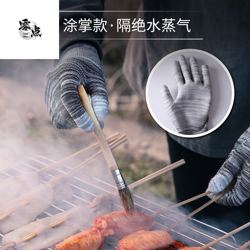 AZ01 바베큐 단열재 안티 스케일 장갑 주방 요리 볶음 스플래시 핫 팬케이크 5 손가락 유연한 얇은