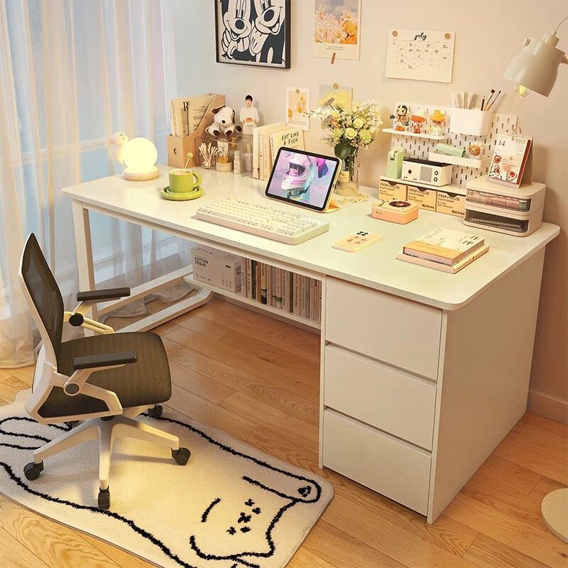 Computer Desk Study Table Student Home Writing Computer Desk Desktop Desk Bedroom Simple Desk with Drawers