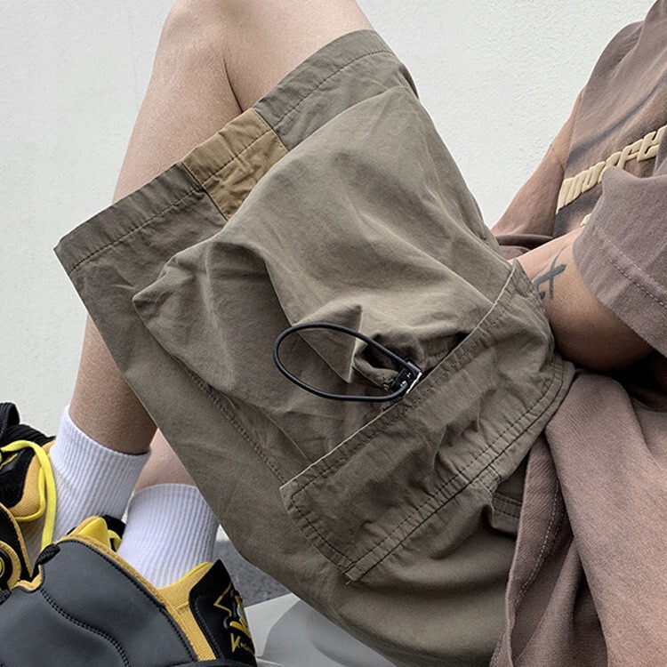 American-style Functional Tooling Shorts Men's Summer Thin Casual Pants Sports Trendy Brand Mid-length Pants Beach Large Pants