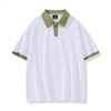 Summer polo for elementary school students, cotton T-shirt, loose fit, suitable for teen