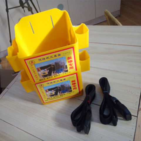 Caja de clavos de carpintería de plástico, clavos de tierra, riñonera de cubo, caja de herramientas portátil, caja de cintura de bolsillo de clavos engrosados multifunción de rejilla doble