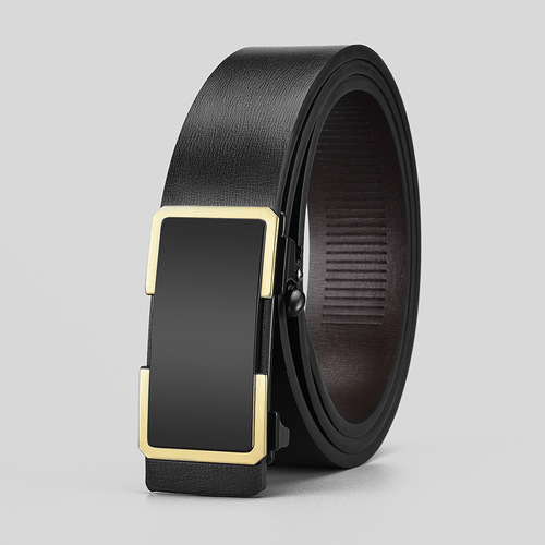 Belts for men wholesale Genuine leather toothless automatic buckle business foreign trade belt Manufacturer wholesale embossed LOGO belts