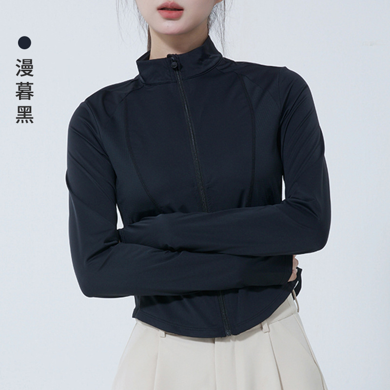 天青礁同モデルの原糸型氷感修身日焼け止め服女性速乾通気UPF50屋外紫外線防止