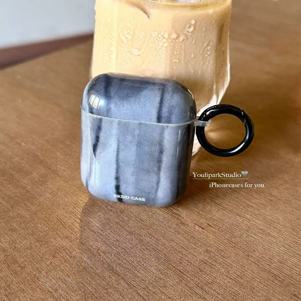 Retro de alto nivel gris negro halo roca Airpods 1 / 2 generación Apple inalámbrico Bluetooth auriculares cubierta 34 image 3