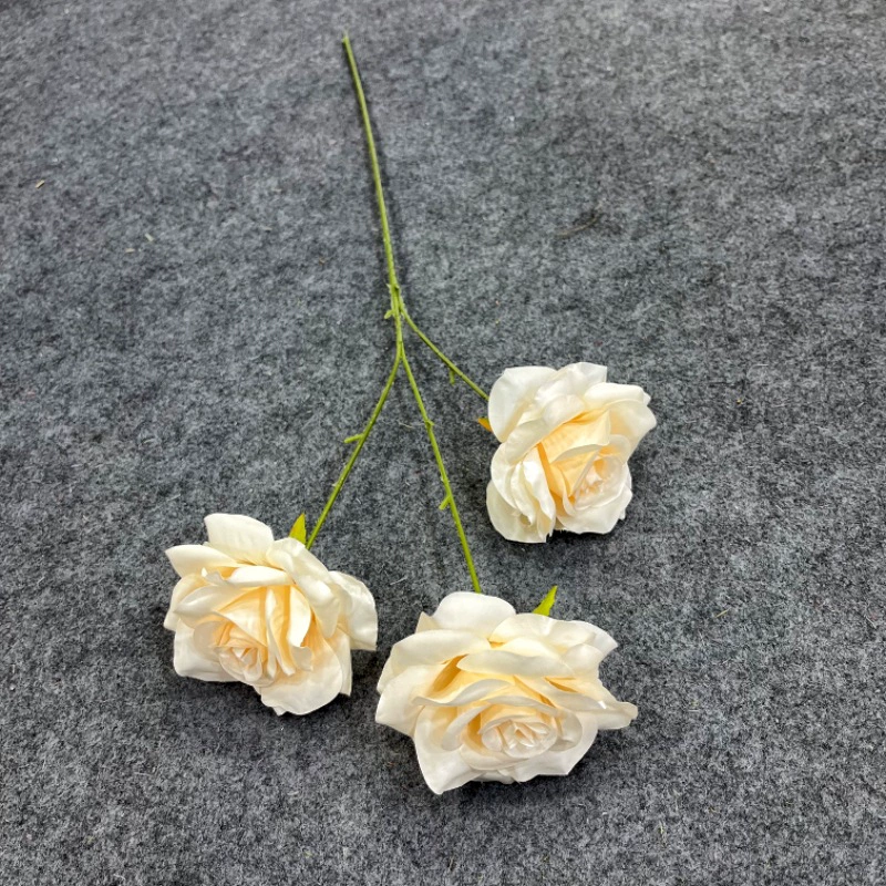  Diamond Rose Gradient Powder Simulation Flower Wedding Wedding Living Room Simulation Flower 3 Diamond Rose Single Single