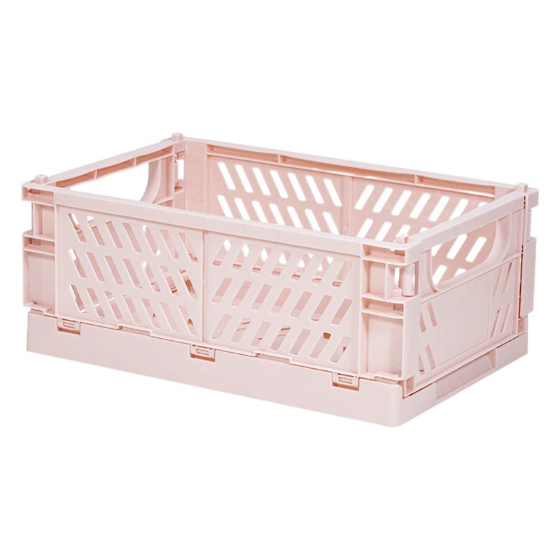 Large Desktop Storage Basket, Foldable Storage Bin, Daily Household Plastic Hollow Storage Box, Trendy Basket Manufacturer