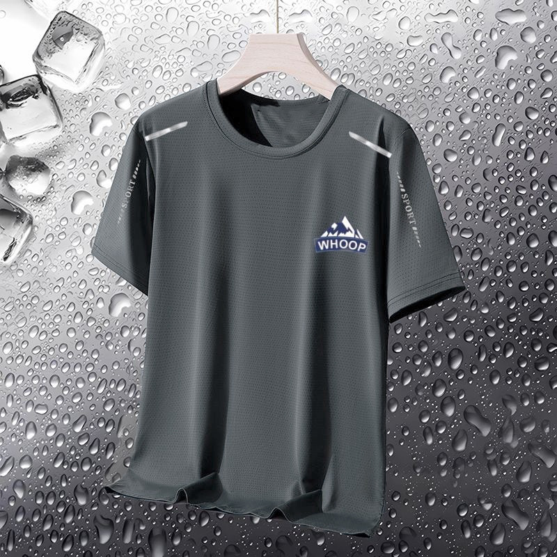 2026 verano nuevo estilo de moda de hielo camiseta de manga corta hombre moda deportiva malla transpirable versátil ropa superior image 11