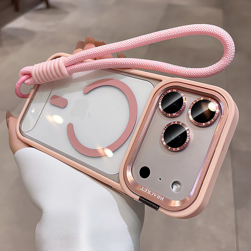 Soporte de lente succión para iPhone18PROMAX caso de teléfono con colgante Apple 17 película de lente anti-caída 16