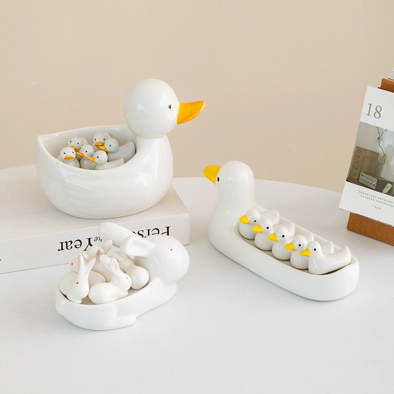 Чтение нового китайского мультфильма милая утиная подставка для палочек для еды