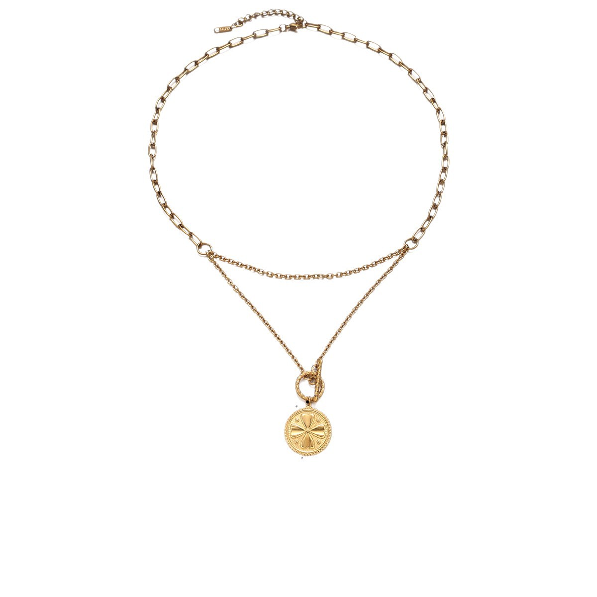 Collar de acero inoxidable TENA Europa y los Estados Unidos nicho de alta calidad personalidad universal cerradura de viajes transfronterizas joyas de venta caliente